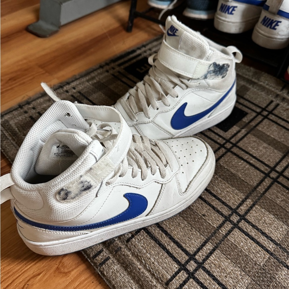 Nike White and Blue High-Tops